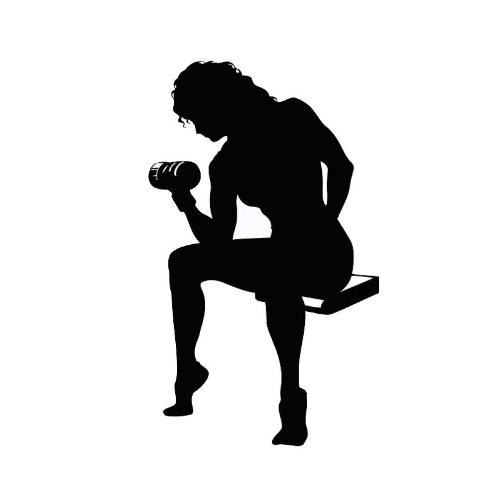 Car Sticker9.9 * 16.5Cm Personalized Custom Women'S Fitness Car Stickers Reflective Vinyl Decals Cartoon