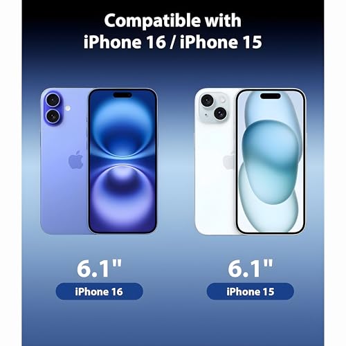 Image of OHAYO Tempered Glass Screen Protector Compatible with iPhone 15 and iPhone 16 | 9H Hardness Protective Glass | Full Screen Coverage | Scratch Resistant | HD Clear | Bubble Free Installation | Case Friendly