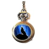 carrelage motif bois Emballage, pochette cadeau. Montre de poche en verre avec motif loup montre de poche en verre carrelage, montre de poche en verre