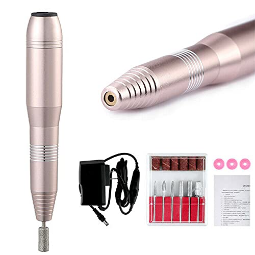 Miniatura 7 de Taladro de uñas eléctrico portátil con kit de uñas acrílicas, juego profesional de manicura y pedicura de 20000 rpm para acrílico, uñas de gel,
