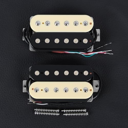 Image of FLEOR High Output Alnico 5 Guitar Pickup Zebra Neck and Bridge Humbucker Pickups Set