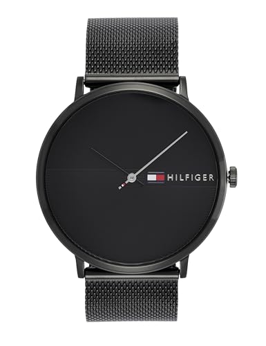Image of Tommy Hilfiger Mens 40 James Black Dial Zinc Alloy Watch - NCTH1791464