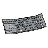 Inateck Foldable Wireless Keyboard with Number Pad, Multi-Device Bluetooth Folding Keyboard with...
