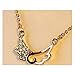 Produktbild Weimay Halsketten für Frauen Diamant-Engel Flügel Stil,Schlüsselbein Kette Kurze Halskette,Kettenlänge 45cm + 5cm
