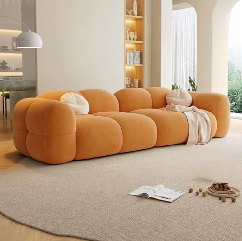 Image of Luxury Sofa Set Luxury Chesterfield Sofa in for Home Living Room & Office (Orange)