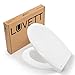 Produktbild LUVETT Toilettendeckel mit Absenkautomatik C770 oval, WC-Sitz mit 3 Befestigungsvarianten zur Wahl, Klobrille zum abnehmen aus antibakteriellem Duroplast, Farbe:Pergamon Weiß
