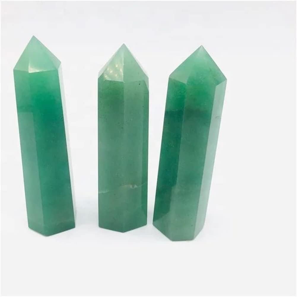 ナチュラル グリーン アベンチュリン クォーツ クリスタル ワンド 90mm-100mm 1個 天然石