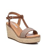 Suela antideslizante Refresh 79608, Sandalias con cuña Mujer, Taupe, 39 EU