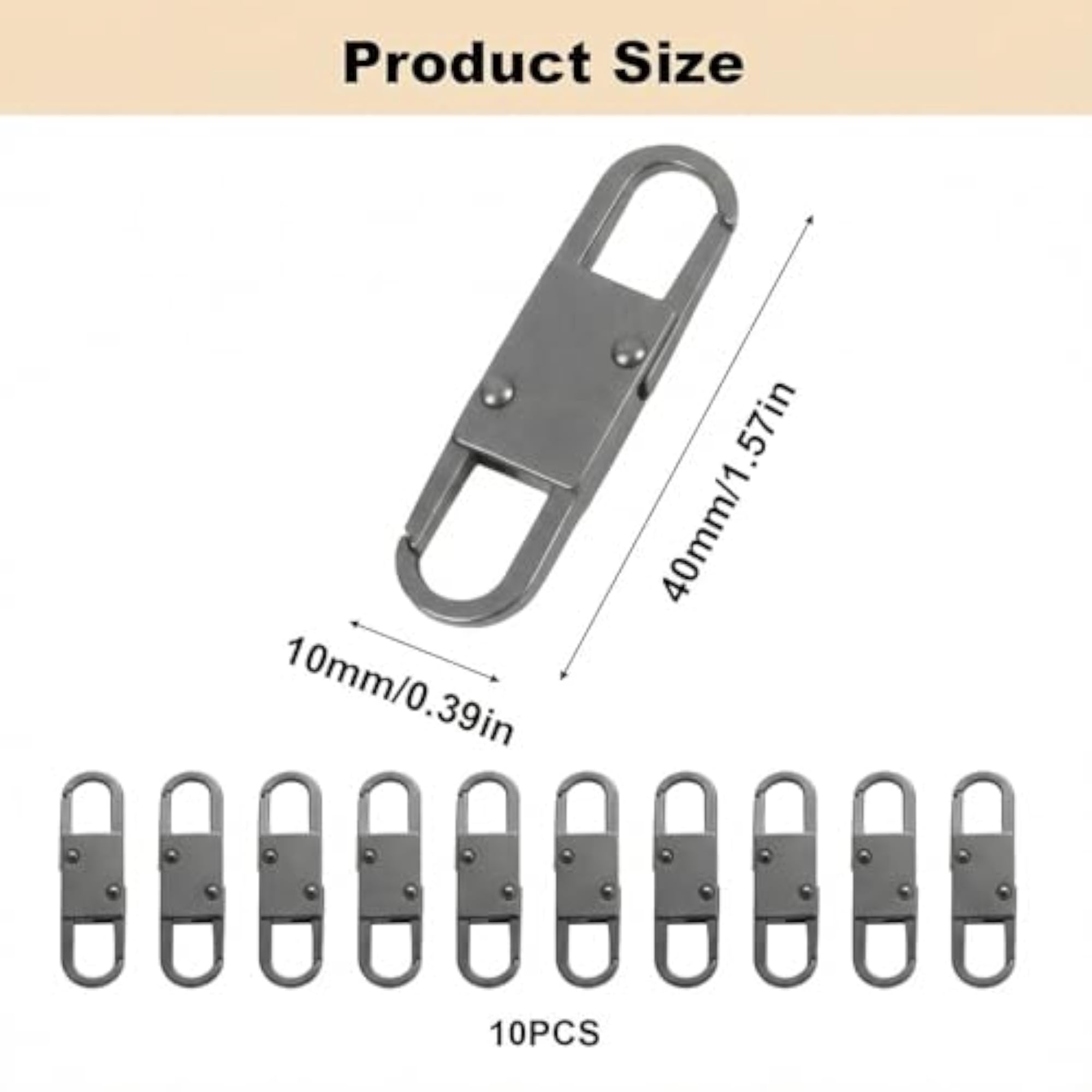 10 Pcs Anti-Theft Zipper Lock Clips Set