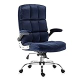 SP Velvet Office Chair Adjustable Tilt Angle and Flip-up Arms Executive Computer Desk Chair, Thick...