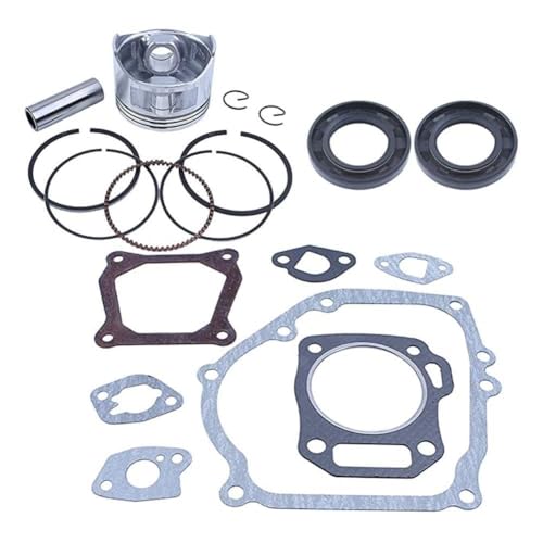 Gettimore Kit guarnizioni anelli pistone 68 mm con paraolio per Honda GX200 GX160 168F 5.5/6.5 HP 4 tempi ricostruzione, include guarnizioni cilindro e coperchio valvola