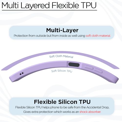Image of Outlouders Back Cover for Samsung Galaxy A13 4G / A13 5G | Camera Protection | Durable Soft Matte Silicone Bumper Case (Purple)