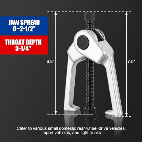 NYXOVA Ball Joint Separator Kit, 5pcs Pitman Arm Puller, Tie Rod End Tool Set by NYXOVA - Image 2