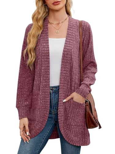 Image of BELAROI Women Plus Size Cardigan Sweater Fall Outfit