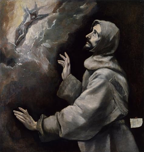 Reproducción de lienzo San Francisco de El Greco pintura clásica 60x90cm