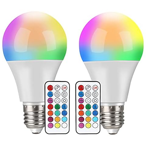Bombillas Colores LED [2 Piezas], RGBW 10W Cover