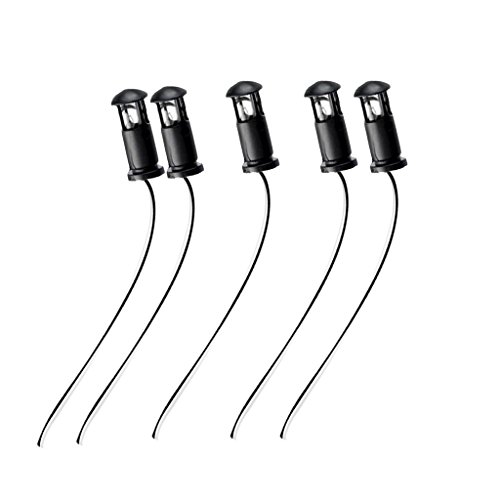 B Baosity 5pcs Pelouse Lampadaires Lumières LED Train Paysage de Rue Chemin de Fer Trains Miniatures - Blanc