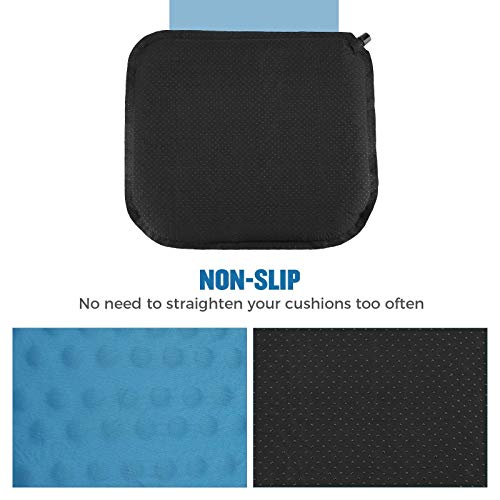 Deerfamy Inflatable Cushion Camping Memory Foam Seat Large Chair Pad With Package 17"*15"*1.3" Water & Moisture Resistant For Wheelchair Car Travel Airplane Stadium Office Nonslip Sitting #TOP3