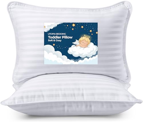 Utopia Bedding Youth Pillow (White, 2 Pack), 16x22 Kids Pillow...