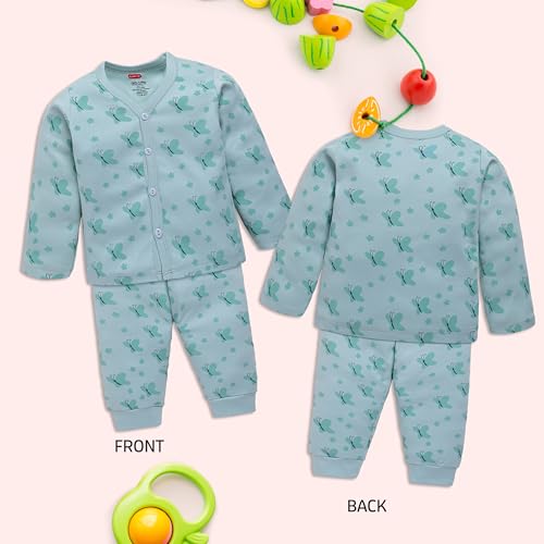Image of LuvLap Baby Boys & Girls Full Sleeve100% Cotton Jhabla & Pyjama Sets Pack of 2