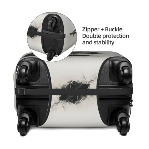 Double Exposure Cat Forest Travel Luggage Covers - Elasticity Suitcase Covers Protector for Luggage 18-32 Inch3