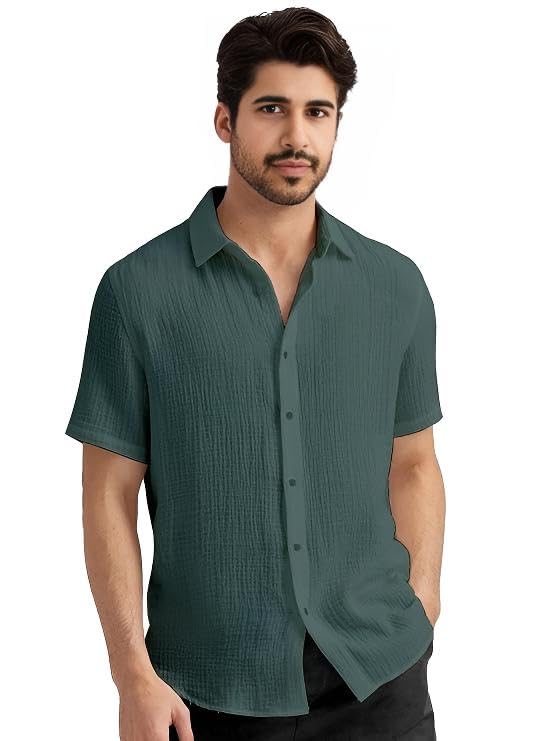 Image of Men's Regular Fit Short Sleeve Casual Shirt