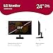 LG 24MS500-B 24 inch IPS Computer Monitor FHD (1920x1080) 100Hz 5ms Reader Mode Borderless Design OnScreen Control Black Stabilizer DAS Crosshair HDMI (WxHxD) 21.3