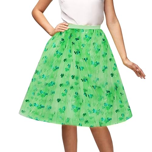 WDPL Women's A-line Layered Short Knee Length Night Out Bridal Prom Tulle Skirt