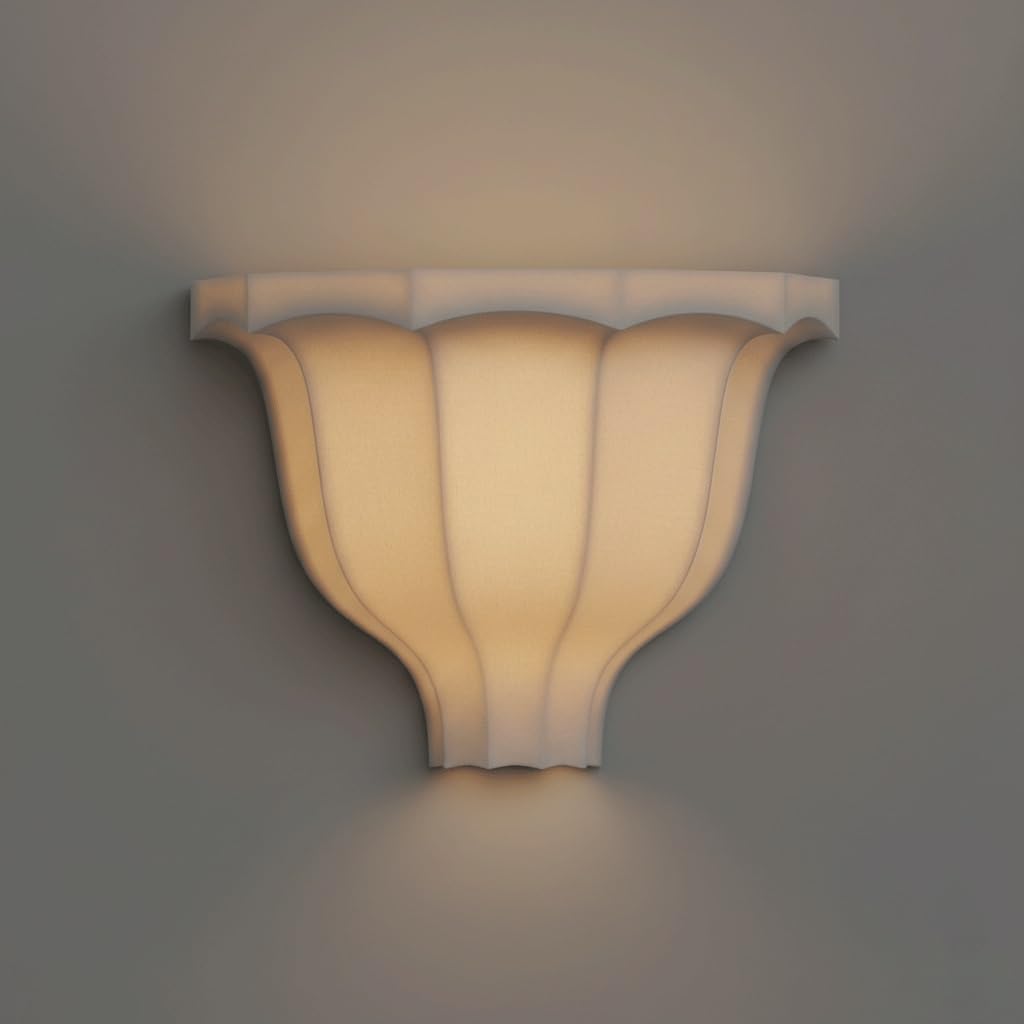 IvyLoutish Modern Nordic Fluted Acrylic Wall Sconce, Elegant White LED Up Down Wall Light Fixture, Hardwired Decorative Lamp for Bedroom, Living Room, Hallway, Entryway, Stairwell, Ambient Lighting