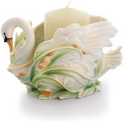 Franz Porcelain Swan Lake candleholder