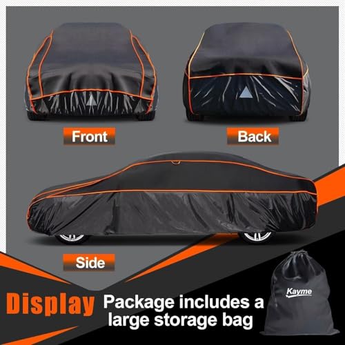 Image of Kayme Hail Protector SUV Car Cover,Anti Hail Thickened Multi-Layered EVA Car Cover Waterproof All Weather with Wind Straps, Outdoor Hail Protection Cover, Fit SUV Jeep-Length(211 to 226 Inch)