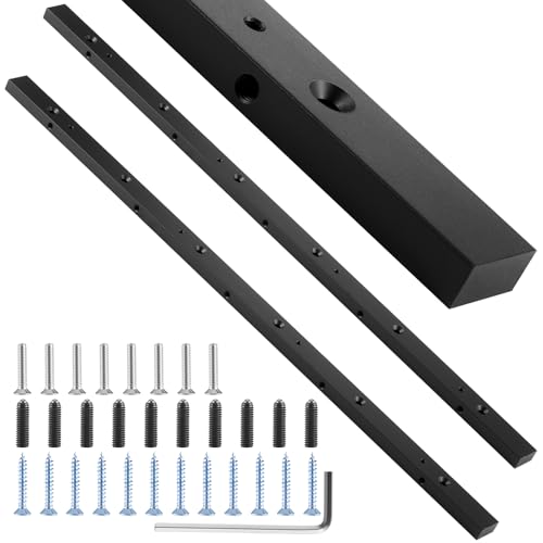 Blulu 2 Pcs Aluminum Miter Bars 3/4 x 3/8 x 19 Inches Miter Slot Table Saw Runners Clamping Tool Slider Table Saw Gauge Rod for Router Tables and Woodworking