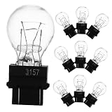 Hohopeti 10 pièces Lot de Ampoules Feu Stop Voiture à Double Filament Blanc Accessoires Arrière Compatibles Véhicules Américains Durables et Fiables pour Signalisation et Conduite de Nuit