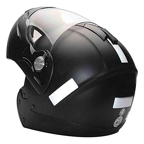 Capacete Mixs Captiva Preto Fosco com Viseira Interna Fumê Robocop Articulado 58