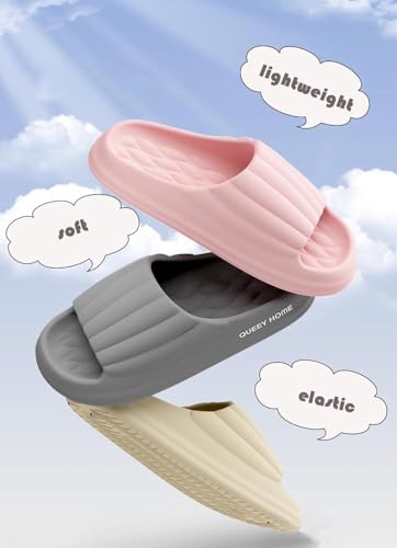 YUNZLAN Slides Sandals for Women and Men House Shower Slippers Bathroom Sandals non slip Cushioned Thick Sole Indoor Outdoor3