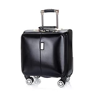 Travel Carry On Cabine Handbagage, Trolley Koffer met 4 wielen 16 “40x25x41 cm FENGMING (kleur: ZWART, Maat: 18”)