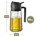 FineDine 16oz Olive Oil Sprayer for Cooking, 2 in 1 Olive Oil Dispenser Bottle for Kitchen, Air Fryer, Salad, BBQ & Baking – Dual Spray Mist & Stream, with Measurement Marks, Black