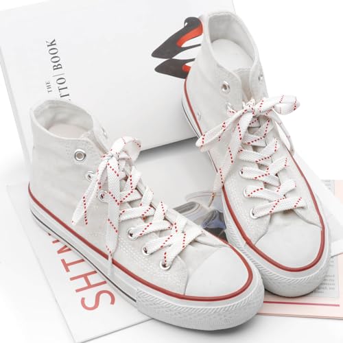 Image of Flat Shoelaces Multicolor Twill Point Thick Shoe Lace Shoestring 2 Pair