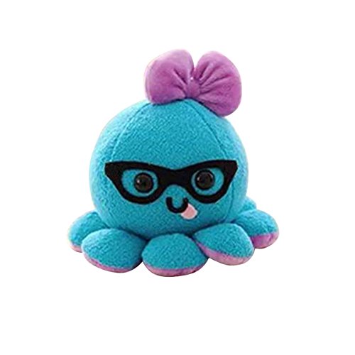 10cm Cute Octopus Plush Toy Soft Stuffed Animal Doll Xmas Christmas Birthday Valentine Gift (Blue)