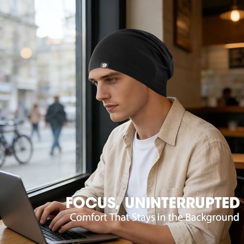 Image of WTACTFUL 3-Pack Soft Viscose Slouchy Beanie Skull Caps for Men and Women