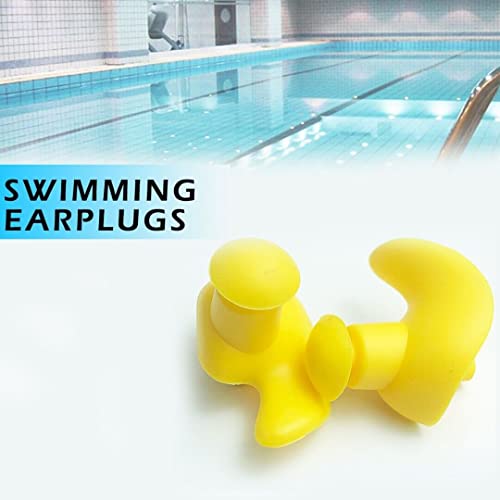 Image of James HealthPlus Premium Waterproof Silicone Ear Plugs for Swimming & Noise Reduction | Reusable Earplugs for Sleep, Meditation, Study & Travel | Ergonomic Fit with Carry Case (1 Pair Yellow)