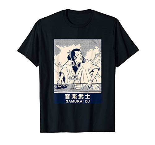Samurai DJ Japanese Culture Music Deejay Sound Engineer T-Shirt
