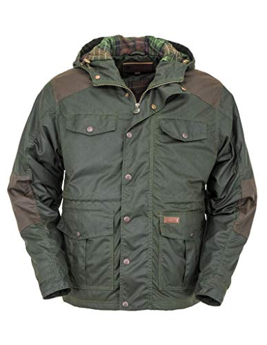 Outback Trading Company Mens Waterproof Oilskin Outerwear Casual Western Jacket With Multiple Pockets