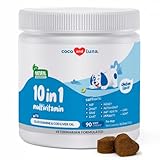 Multivitamin for Dogs - Glucosamine Chondroitin for Joint Support + Digestive Enzymes & Probiotics - Cod Liver Oil & Vitamins with Coq10 for Skin & Heart Health, Gut & Immune Support