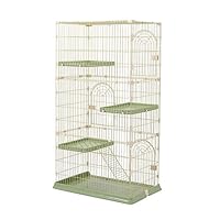 猫ケージ 多頭飼いペットケージ3段おしゃれ 多段留守番保護 脱走防止【グリーン】 Amazon.co.jp: キャットケージ 3段 猫ゲージ 多段式 脱走防止