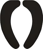 オカトー トイレ吸着便座カバー ブラック 約40×16cm ツリーピース