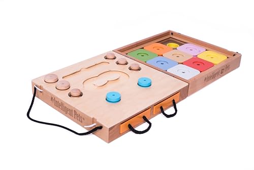 My Intelligent Pets Travel Dog - Portable 2-in-1 Intelligent Dog Puzzle, Dog Dexterity Training, Pet Puzzle, Pet Stimulation Game, Treat Dispensing Slow Feeder