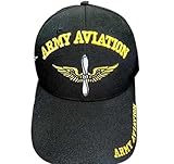 Artisan Owl Officially Licensed US Army Aviation Embroidered Black Baseball Cap