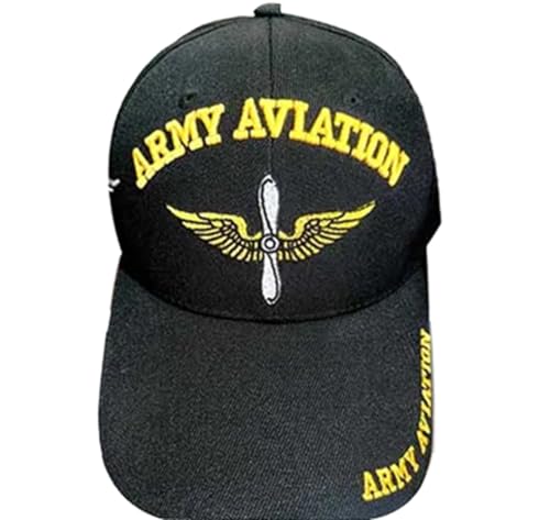 Artisan Owl Officially Licensed US Army Aviation Embroidered Black Baseball Cap