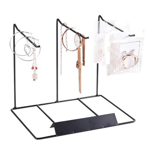 Generico Soporte de joyería, exhibición de joyería - Organizador de pulseras - para organizador de joyas con soporte para bebidas de alcance estético negro para una sala de estantería de mesa de